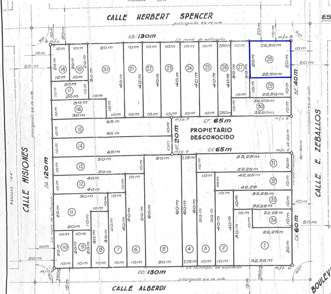 LOTE EN ESQUINA! 20X22,50 / 450 M2 -PERFECTO!