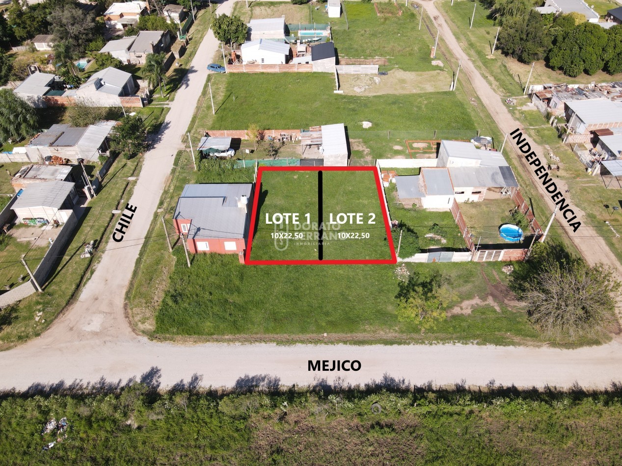 TERRENOS SOBRE MEJICO / SON 2 UNIDADES - SE VENDEN POR SEPARADO O EN CONJUNTO.